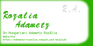 rozalia adametz business card